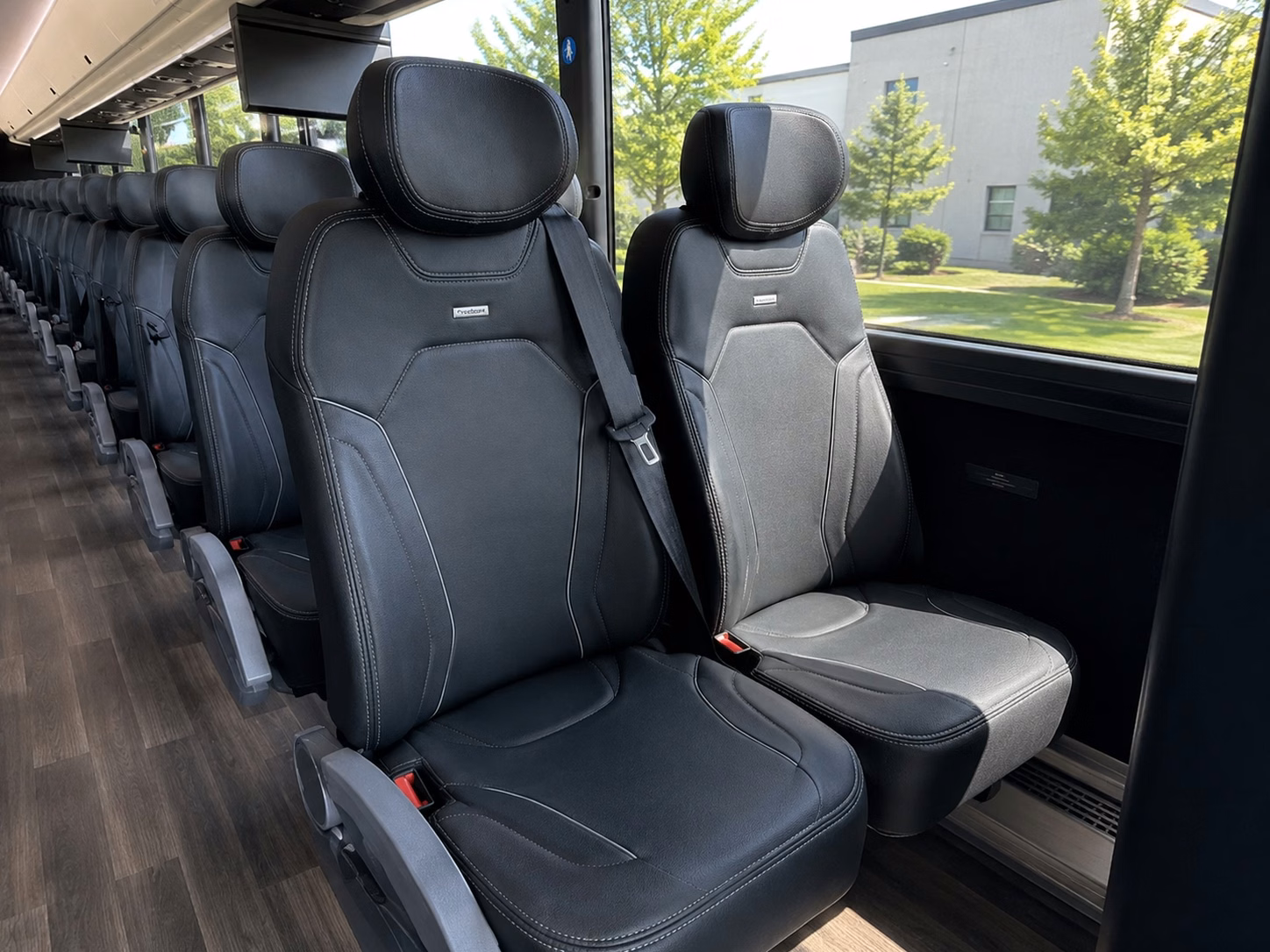 56 passenger charter bus interior